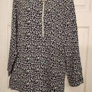 Chico's Black and White Patterned Top